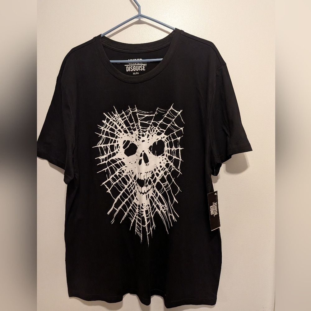 Disguise Black and White Skull Web Tee